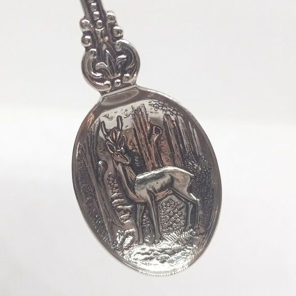 Vintage Yellowstone Souvenir Collectable Spoon-Elk-Embossed Bowl-In Original Box - Picture 7 of 8